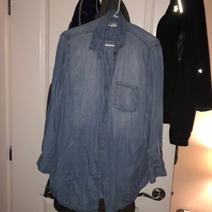 Chambray button down shirt